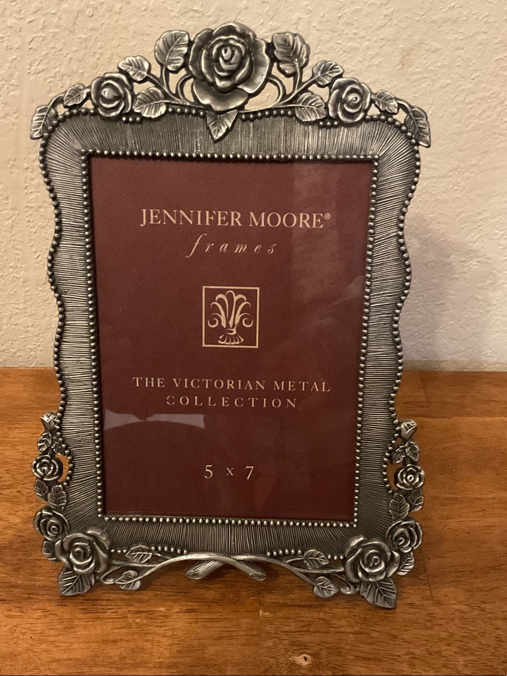 Jennifer Moore Silver Ornate Rose Metal Picture Frame